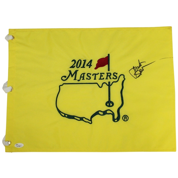 Jordan Spieth Signed 2014 Masters Embroidered Flag JSA #L57661