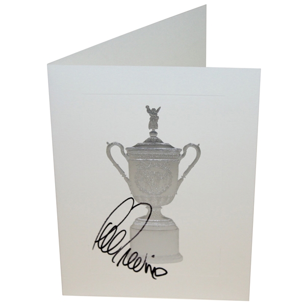 Lee Trevino Signed US Open Trophy Foldout Card JSA ALOA