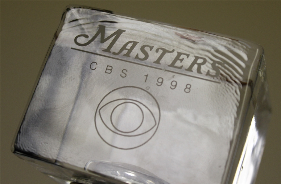 Masters Tournament 1998 CBS Glass Block Simon Pearce Clock