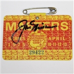 Jack Nicklaus Signed 1975 Masters Series Badge #29422 JSA ALOA