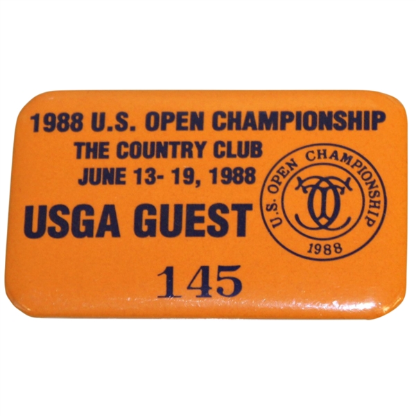 Deane Beman's 1988 US Open at The Country Club USGA Guest #145 Badge