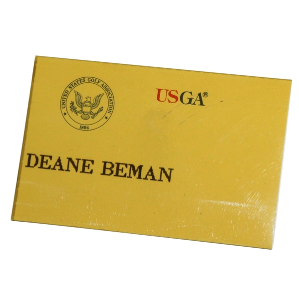 Deane Beman's USGA Name Badge with USGA Seal