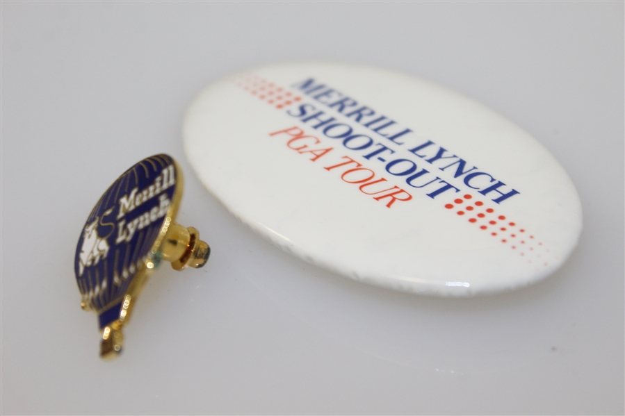 Deane Beman's The PGA Tour Merrill Lynch Shoot-Out Badge with Balloon Pin