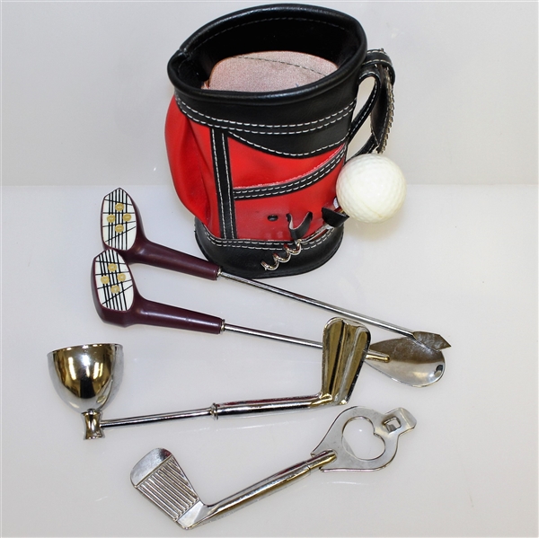 Golf Bag & Clubs Themed Bartending Tool Kit/Set