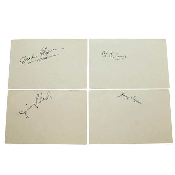 Jimmy Thompson, Dick Chapman, Jimmy Clark, & Ed Oliver Signed Album Pages JSA ALOA