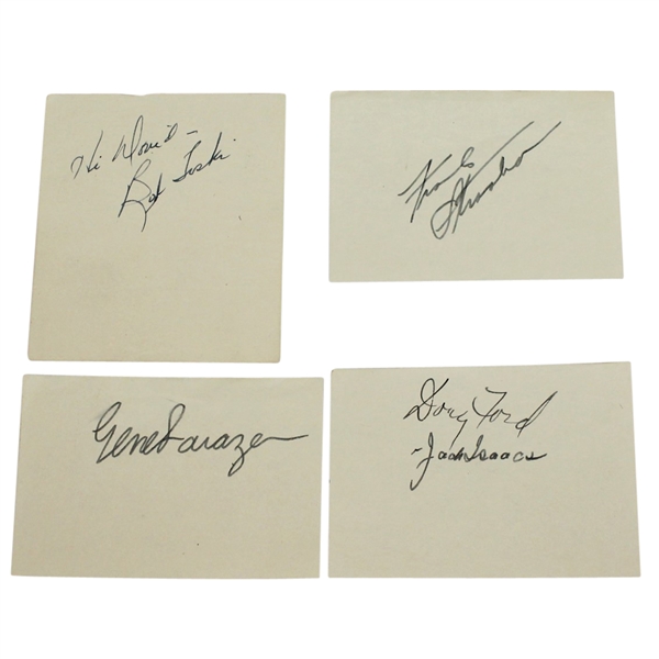 Gene Sarazen, Doug Ford, Frank Stranahan, & Bob Toski Signed Album Pages JSA ALOA