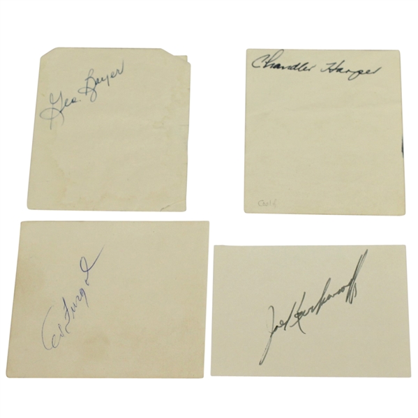 Chandler Harper, Ed Furgol, George Bayer, & Joe Kirkwood Signed Album Pages JSA ALOA