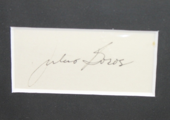 Julius Boros Signed Cut with Sketch Display Framed JSA ALOA
