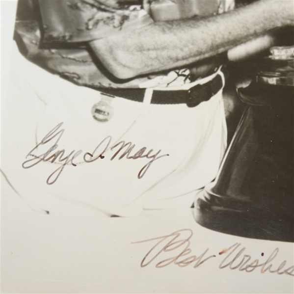 Ted Kroll and George May Signed 1956 World Championship of Golf at Tam O'Shanter Trophy Photograph JSA ALOA