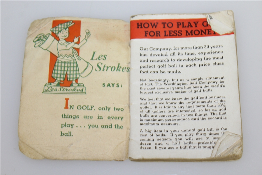1937 Rules of Golf by The Worthington Ball Co. Booklet