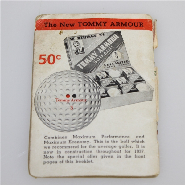 1937 Rules of Golf by The Worthington Ball Co. Booklet