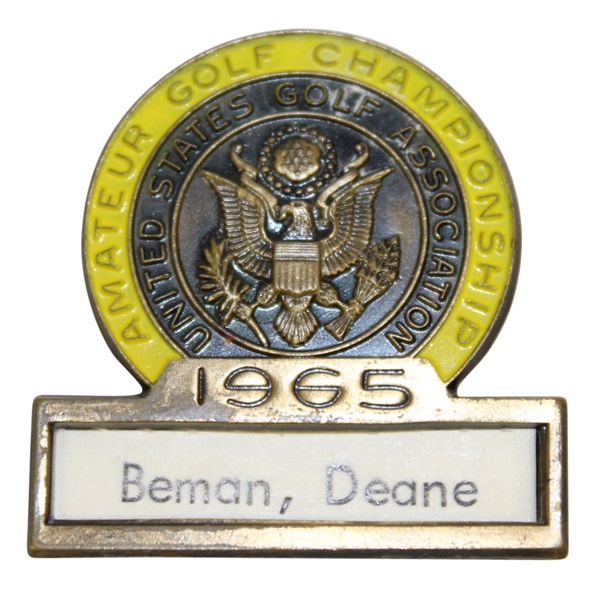 Deane Beman's 1965 US Amateur Championship Contestant Badge