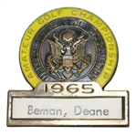 Deane Bemans 1965 US Amateur Championship Contestant Badge