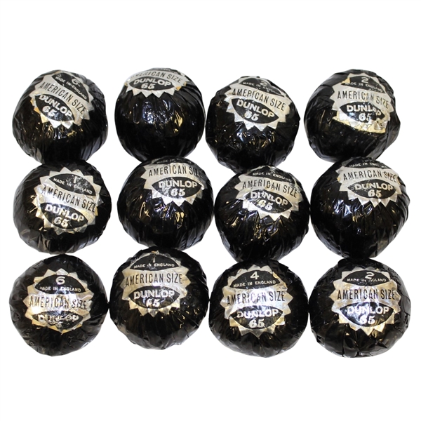 Dozen Dunlop 65 American Size Golf Balls - Wrapped