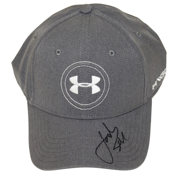 Jordan Spieth Signed Under Armor Logo Charcoal Gray Hat JSA #P76656