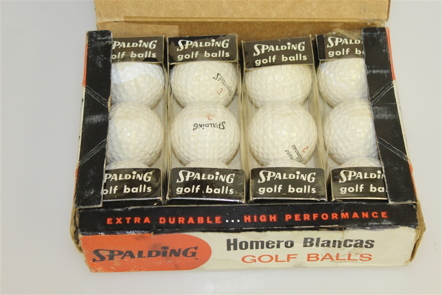 Homero Blancas Spalding Extra Durable High Performance Dozen Golf Balls - Circa 1963