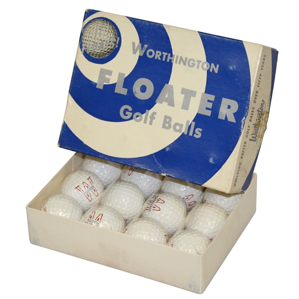 Worthington Floater Dozen Golf Balls - Circa 1950's
