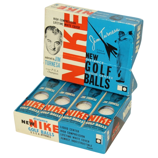 Jim Turnesa Liquid Center High Compression NIKE Dozen Golf Balls - Circa Late 1950's 