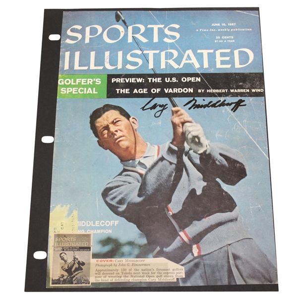 Cary Middlecoff Signed Sports Illustrated Magazine Cover Page JSA ALOA