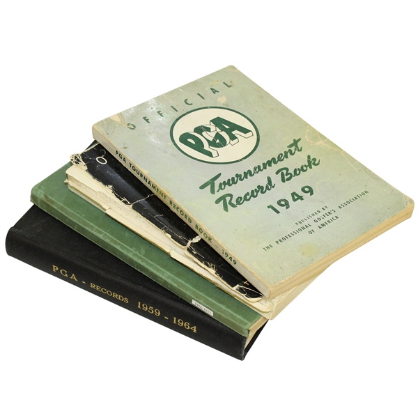 Four Official PGA Tournament Record Books - 1936-37, 1949, 1950-58, & 1959-64