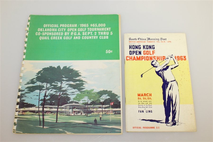 Six 1960's Tournament Programs - Colonial, Hong Kong Open, Oklahoma City, & others