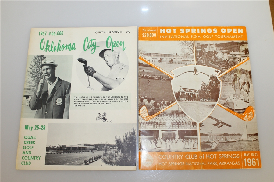 Six 1960's Tournament Programs - Oklahoma City, Hot Springs Open, & Others
