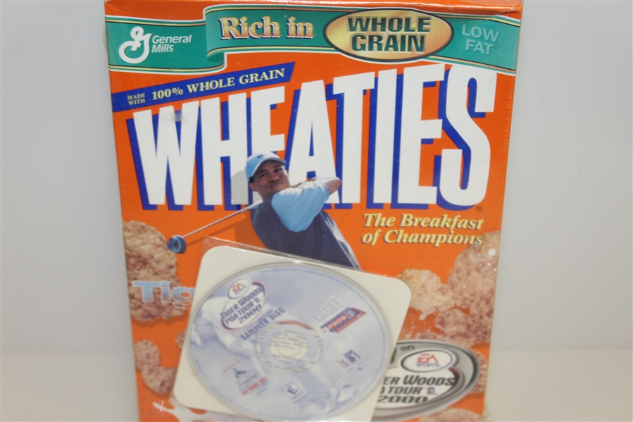 Tiger Woods Commemorative Grand Slam Wheaties Cereal Box with Two Others
