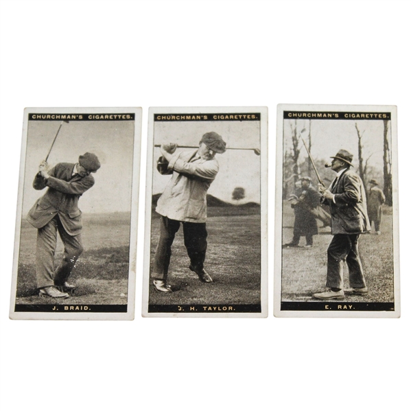 James Braid, Ted Ray, & J.H. Taylor 'Famous Golfers' Churchman's Cigarettes - Series of 50