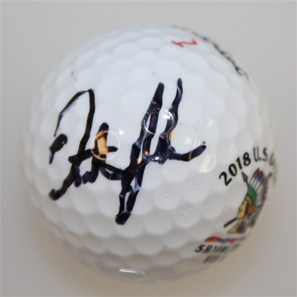 Dustin Johnson Signed 2018 US Open at Shinnecock Hills Logo Golf Ball JSA ALOA
