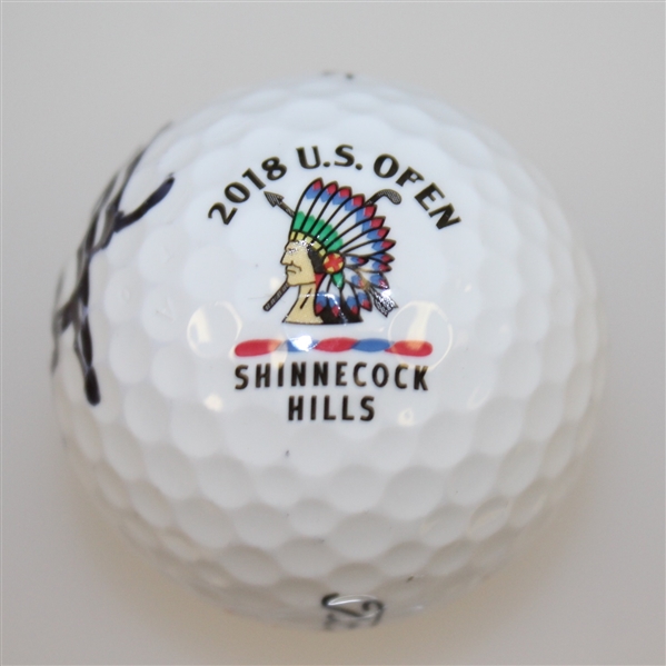 Dustin Johnson Signed 2018 US Open at Shinnecock Hills Logo Golf Ball JSA ALOA