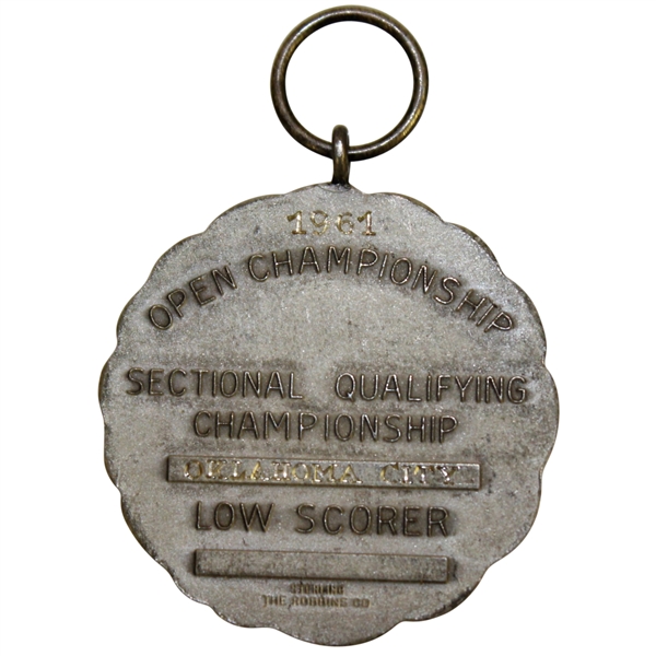 Bob Goalby's 1961 US Open Championship Sectional Qualifying Low Scorer Medal - Oklahoma City
