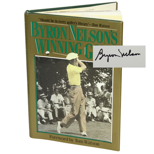 Byron Nelson Signed 'Winning Golf' Book JSA ALOA