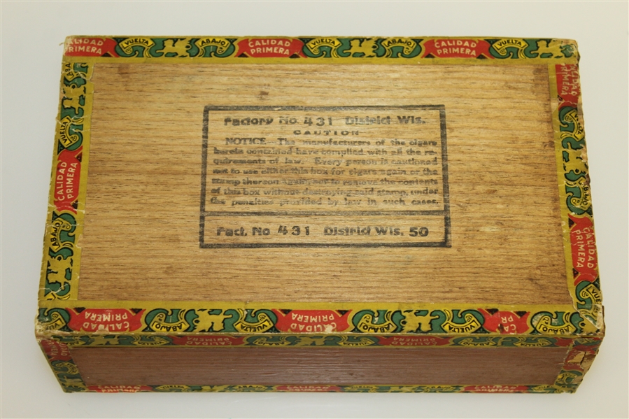 House & Kunz Cigar Co. 'Par Buster' Cigar Box - Great Graphics & Condition - 1934