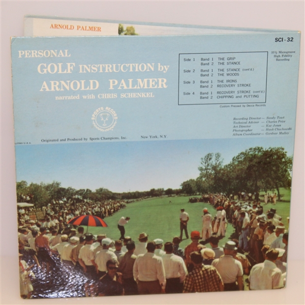 Arnold Palmer Signed 'Personal Golf Instructions' Album Cover with Instructions & Vinyl's JSA ALOA