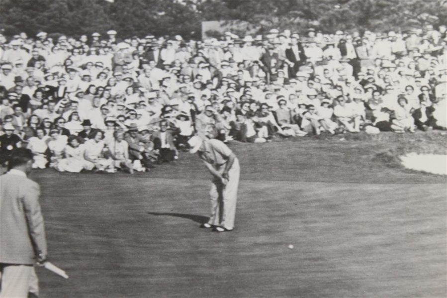 1949 Sam Snead Putting on 18th Green at Augusta National Wire Photo