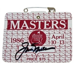 Jack Nicklaus Signed 1986 Masters SERIES Badge #A6364 JSA ALOA