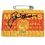 Jack Nicklaus Signed 1975 Masters SERIES Badge #2389 JSA ALOA