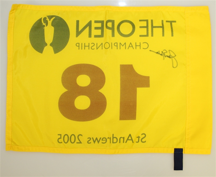 Jack Nicklaus Signed 2005 The Open at St. Andrews Course Sold Flag JSA ALOA