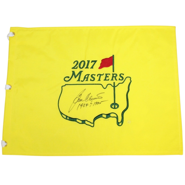 Ben Crenshaw Signed 2017 Masters Embroidered Flag with Years Won Inscription JSA ALOA
