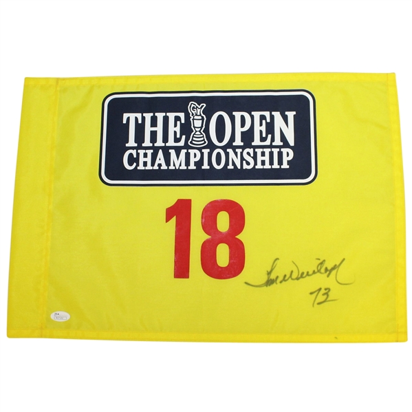 Tom Weiskopf Signed Undated Open Championship Flag with '73' Inscription JSA #N37162