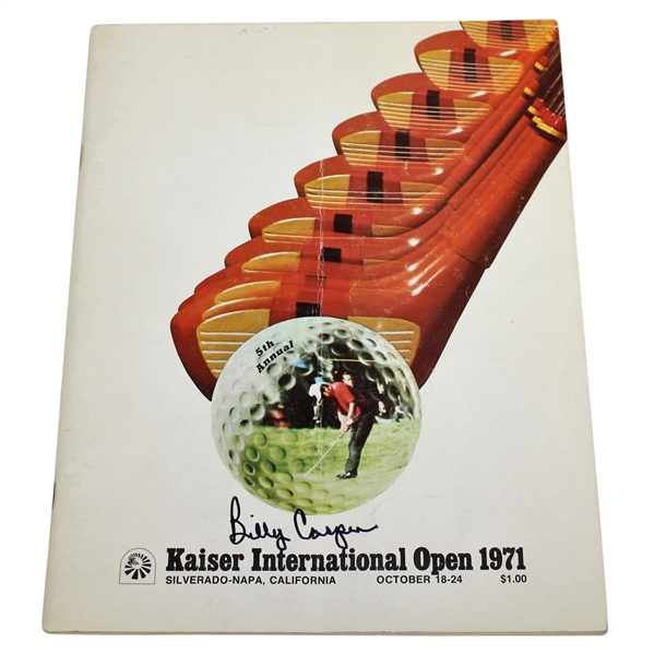 Billy Casper Signed 1971 Kaiser International Open Program JSA ALOA