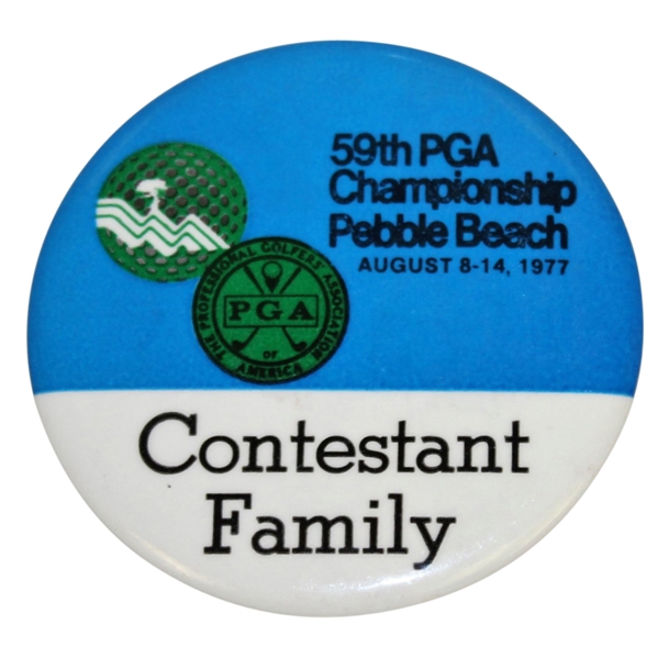 1977 PGA Championship at Pebble Beach Contestant Family Badge