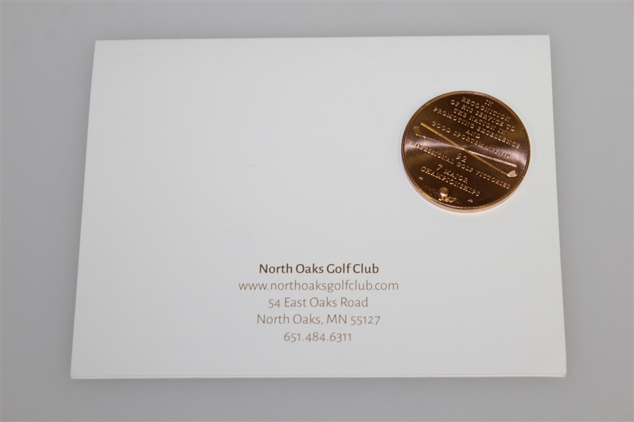 Arnold Palmer Commemorative Coin as Gift from North Oaks to David Graham with Note