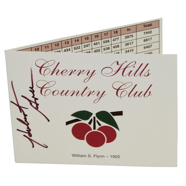 Hubert Green Signed Cherry Hills Country Club Scorecard - 1985 PGA Champ JSA ALOA