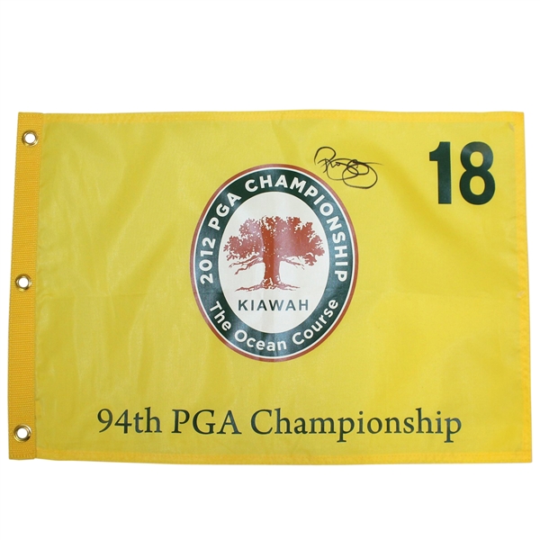 Rory McIlroy Signed 2012 PGA Championship at Kiawah Island Flag JSA ALOA