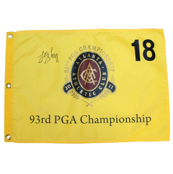 Keegan Bradley Signed 2011 PGA Championship at Atlanta Athletic Club Flag JSA ALOA