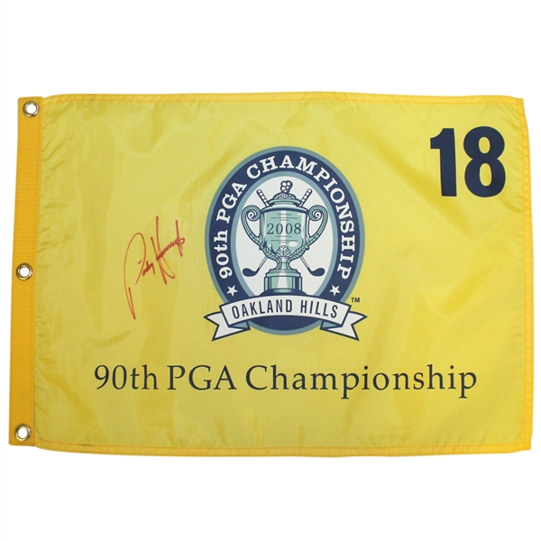Padraig Harrington Signed 2008 PGA Championship at Oakland Hills Flag JSA ALOA
