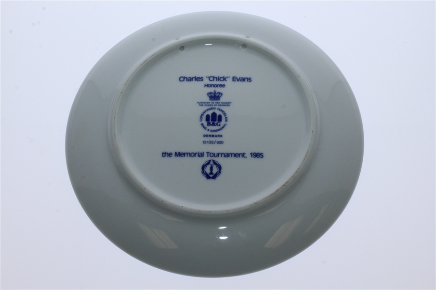 Charles 'Chick' Evans 1985 Memorial Tournament Ltd Ed Porcelain Honoree Plate
