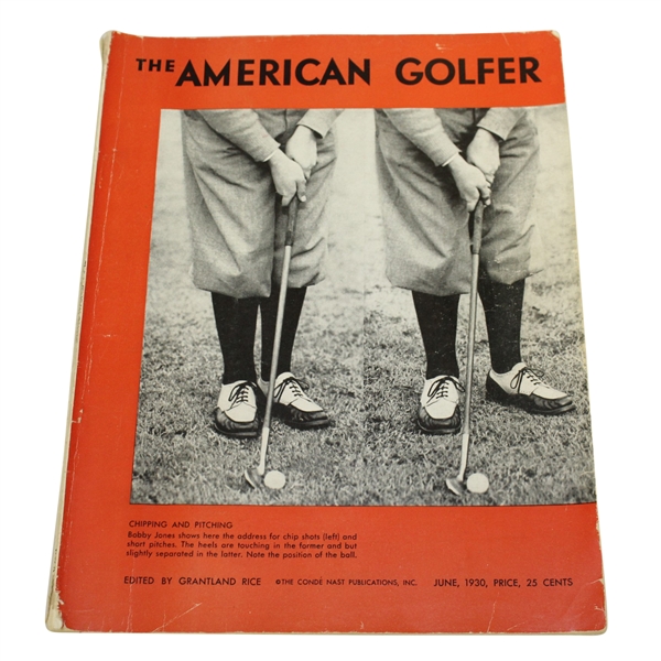 Bobby Jones on Cover June 1930 'The American Golfer' - Edited by Grantland Rice