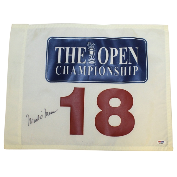 Mark O'Meara Signed Open Championship White Undated Flag PSA/DNA #K26881